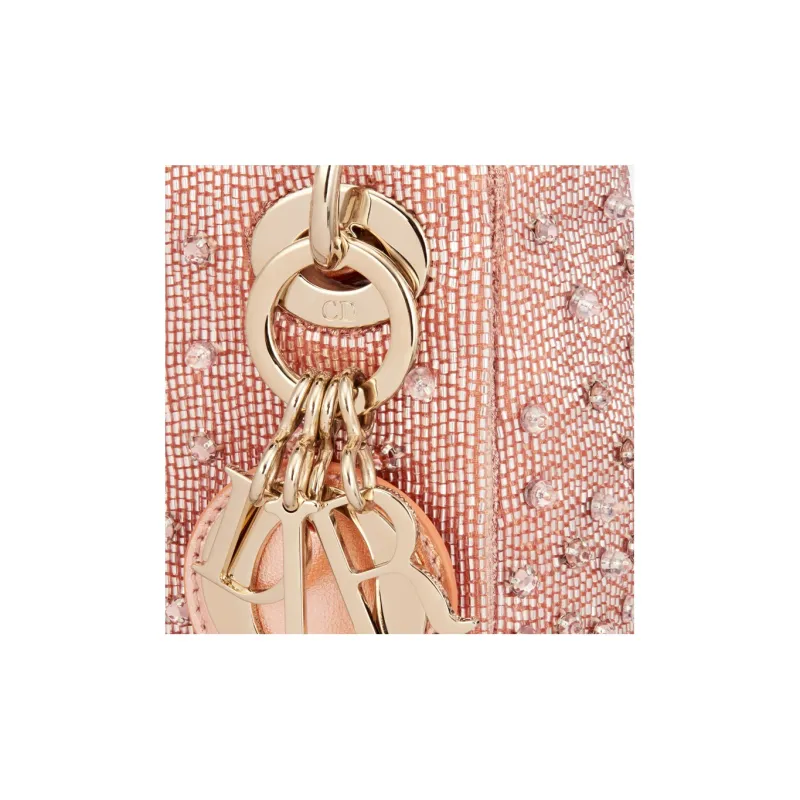 DIOR Lady Dior Beaded Embroidery Daisie Bag Shoulder Bag Crossbody Bag Handbag Extra Mini Women's Rouge Pink-5