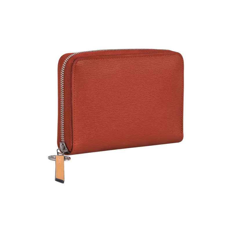 LONGCHAMP Le Pliage City Coated Canvas With Leather Wallet Women's Reddish Brown-1
