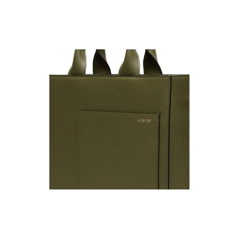Valextra Calfskin Shoulder Bag, Crossbody Bag, Handbag Mini Women's Army Green-2