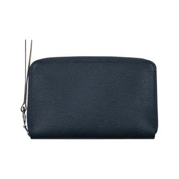 LONGCHAMP Le Pliage City Coated Canvas With Leather Wallet Women's Marine Blue