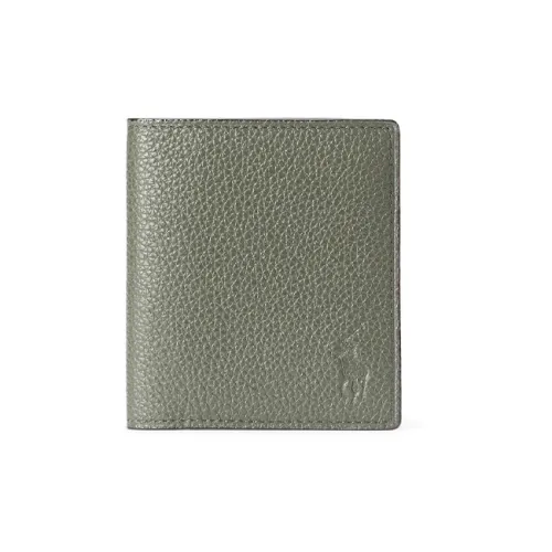 Polo Ralph Lauren Grained Leather Card Holder Men's Khaki Green