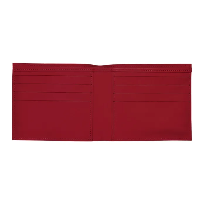 LONGCHAMP Croco Block Crocodile Pattern Cow Leather Wallet Men's Red-1