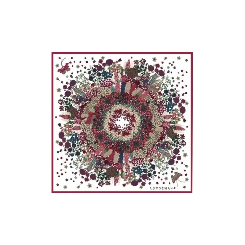 LONGCHAMP Silk Scarves Women's Red