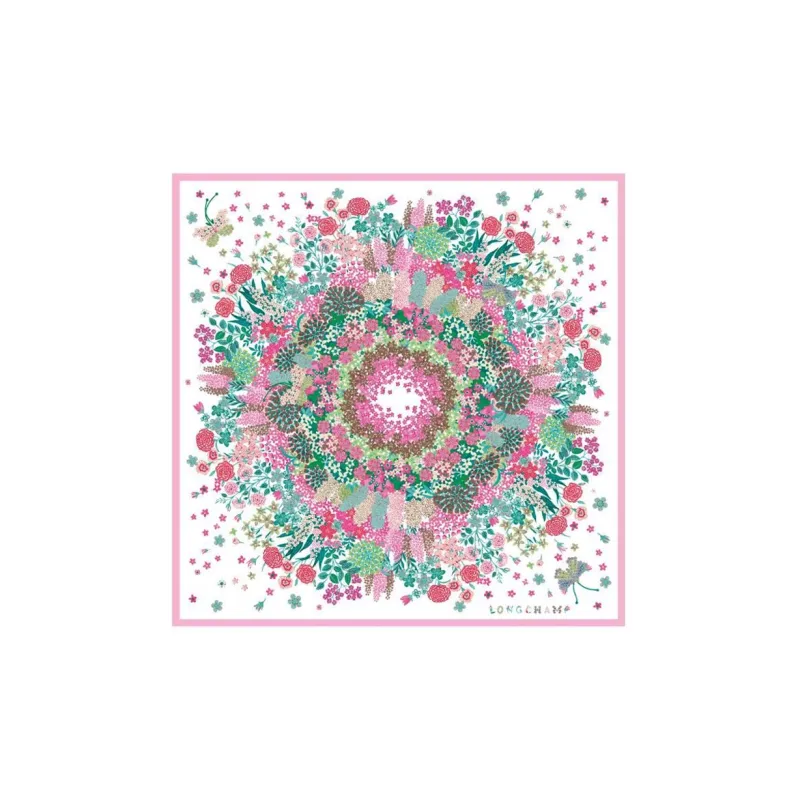 LONGCHAMP Silk Scarves Women's Pink-1