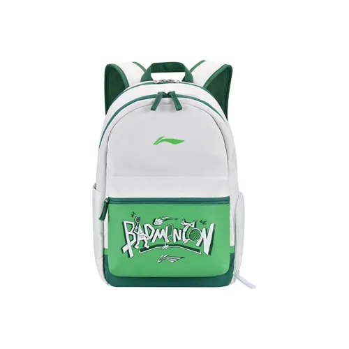 LiNing Polyester Badminton Racket Bag Gym Bag Backpack Regular Unisex White Green