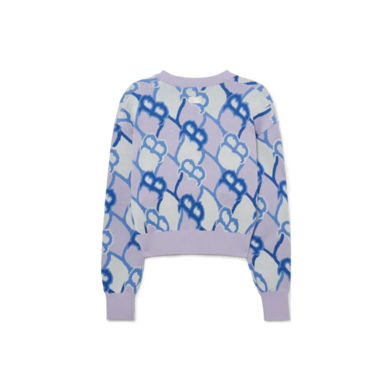 MLB Argyle Monogram Knitwear Women's Light Purple-1