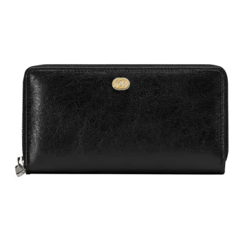 GUCCI Calfskin Wallet Men's Black