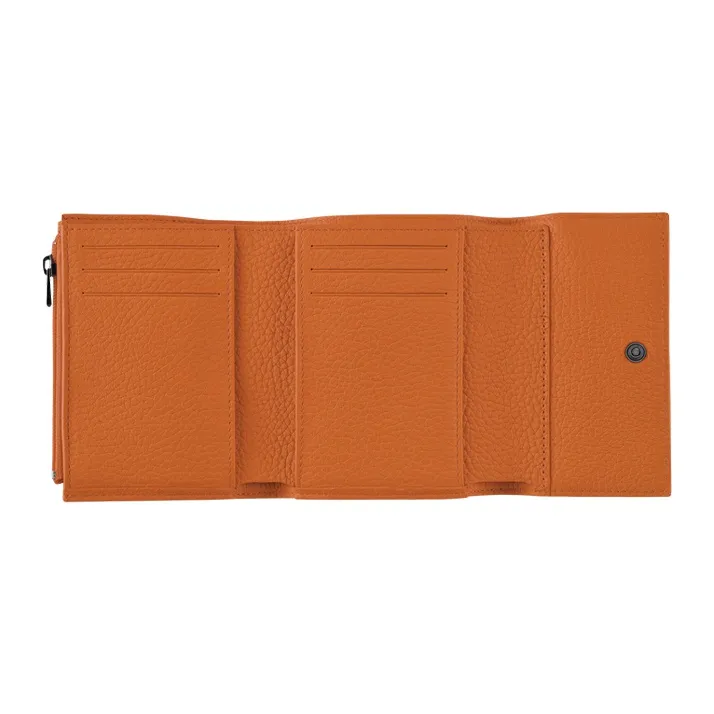 LONGCHAMP Roseau Essential Cow Leather Wallet Women's Orange-1
