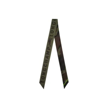 LONGCHAMP Silk Scarves Women's Army Green