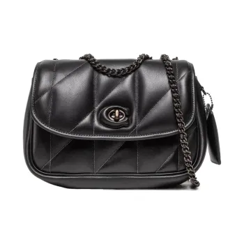 COACH Pillow Madison Nappa Soft Leather Shoulder Bag Crossbody Bag Medium Size Women's Black