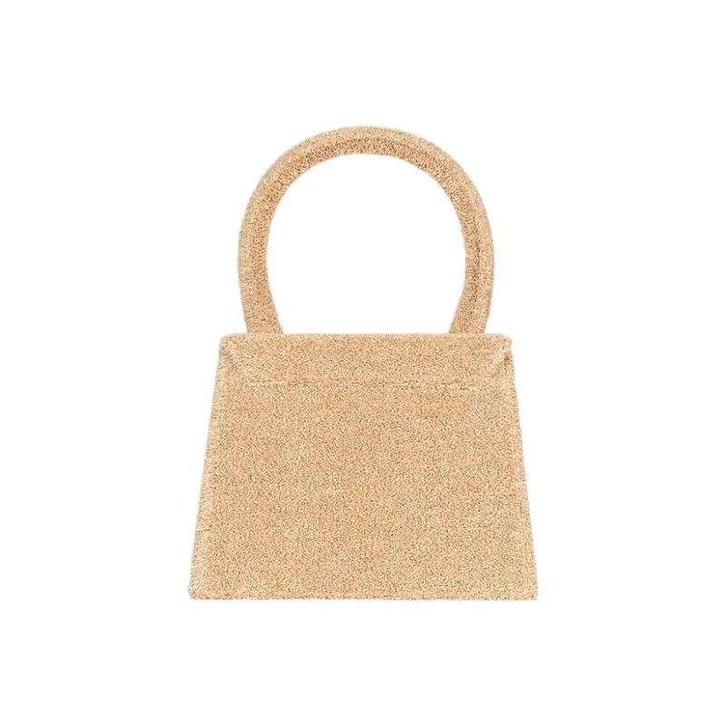 Jacquemus LE GRAND CHIQUITO Cotton Shoulder Bag Crossbody Bag Handbag Large Size Women's Beige-2