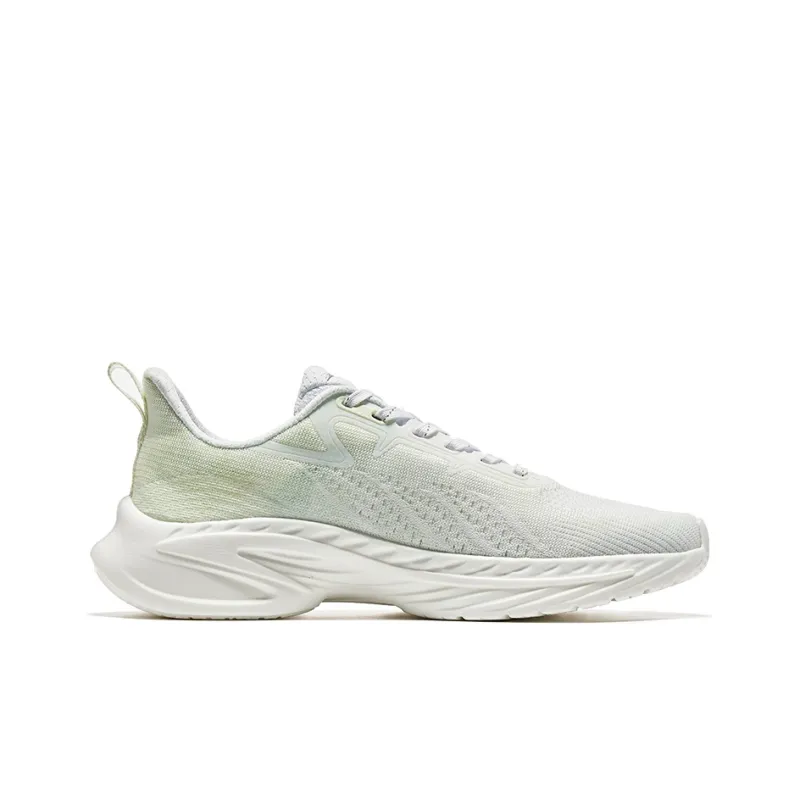 Erke Cushioning Wear-Resistant Low-Top Running Shoes Men's White Green-1
