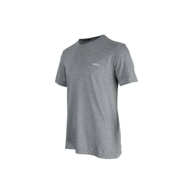 Zegna Logo Embroidered Crewneck T Shirt-2