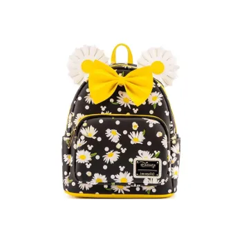 Disney Artificial Leather Backpack Mini Unisex Yellow/Black/White