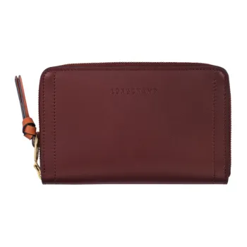 LONGCHAMP Mailbo Cow Leather Wallet Women's Red