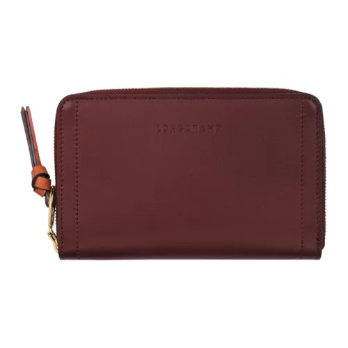 LONGCHAMP Mailbo Cow Leather Wallet Women's Red