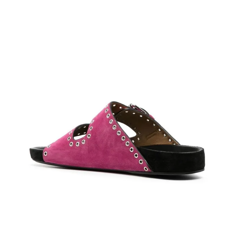 ISABEL MARANT Lennyo Eyelet-embellished Sandals-4