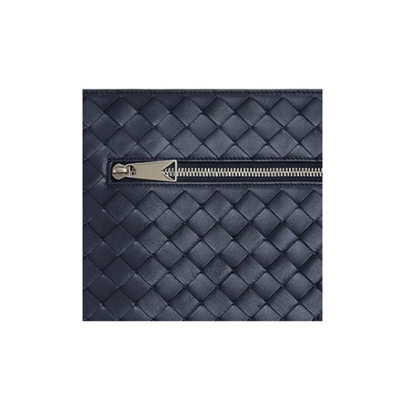 Bottega Veneta Cow Leather Briefcase Storage Bag Medium Size Men's Space Blue-3