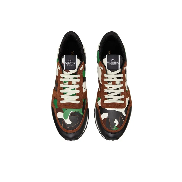 Valentino Garavani Rockrunner Camouflage Lace-Up Sneakers-3