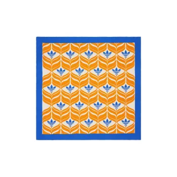 GUCCI Silk Scarves Women's Orange/Blue