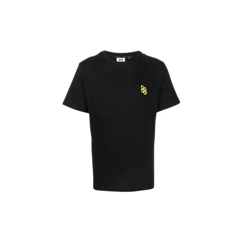 GCDS T-Shirts Men Black/Yellow