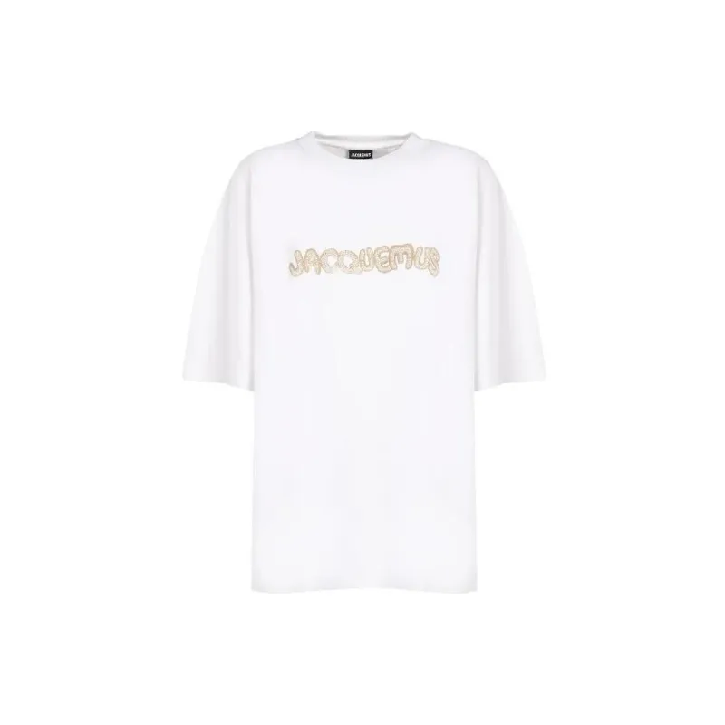 Jacquemus Le T Shirt Raphia Logo T shirt-0