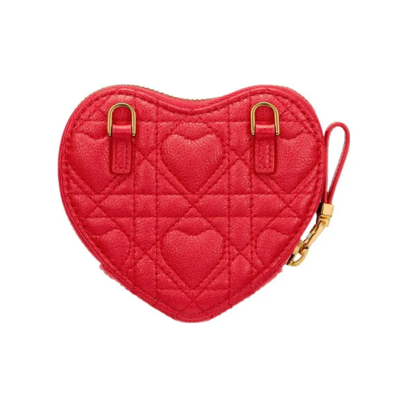 DIOR Caro Calfskin Handheld Shoulder Bag Crossbody Bag Women's Red-2