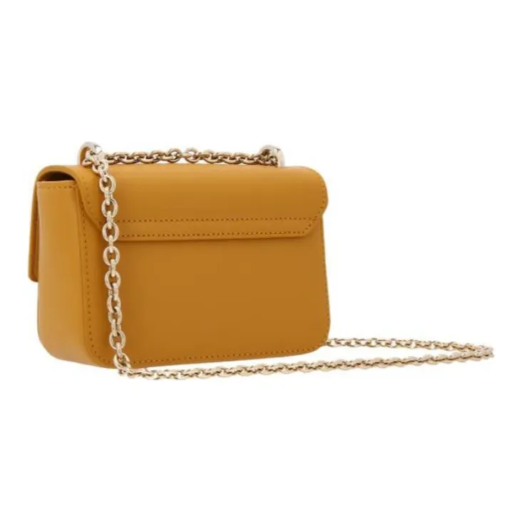 Furla Metropolis Collection Cow Leather Shoulder Bag Crossbody Bag Mini Women's Yellow-1
