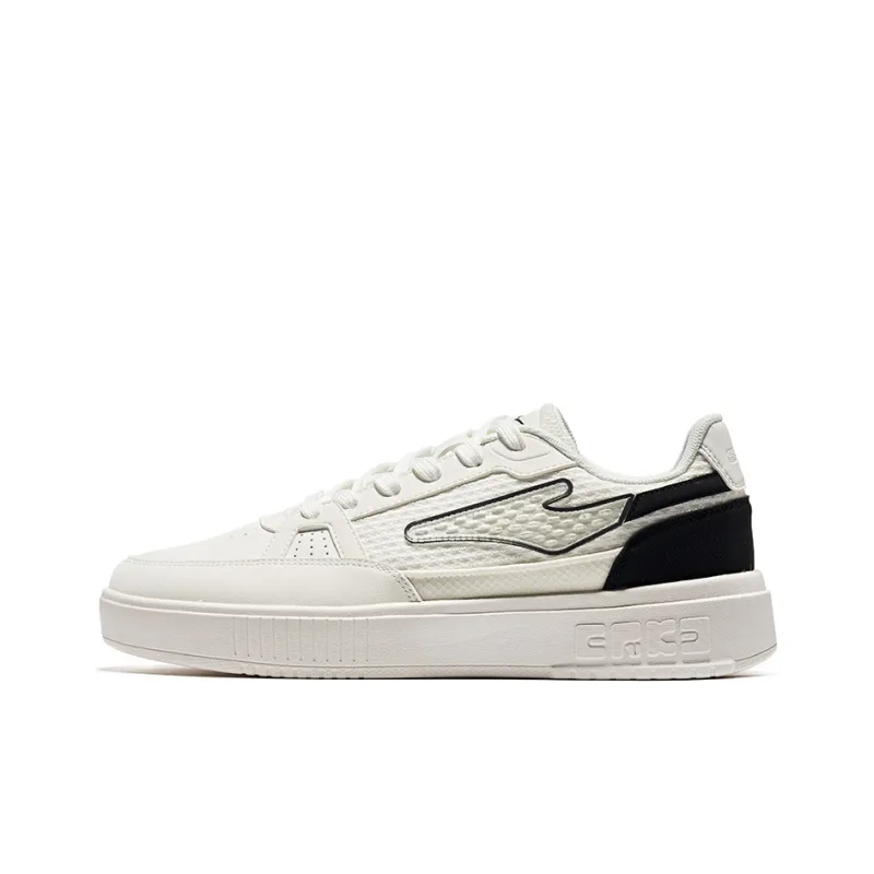 Erke Pinellia Ternata Skateboard Shoes Men Low Top White/Black-0