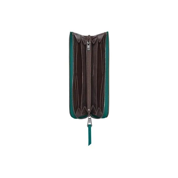 LONGCHAMP 3D Calfskin Wallet Women's Green-1