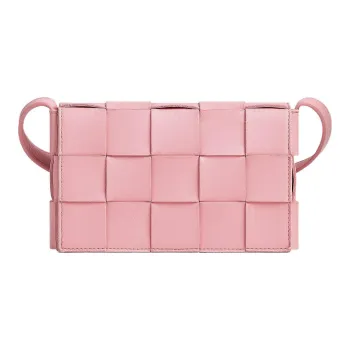 Bottega Veneta CASSETTE Pillow Bag Lambskin Tofu Bag, Shoulder Bag, Crossbody Bag Small Size Women's Pink
