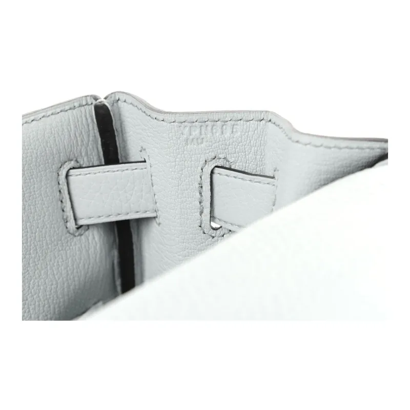 HERMES Kelly Taurillon Clemence Leather Kelly Bag Handbags Regular Women's 08 Pale Blue Holy Grail Blue-5