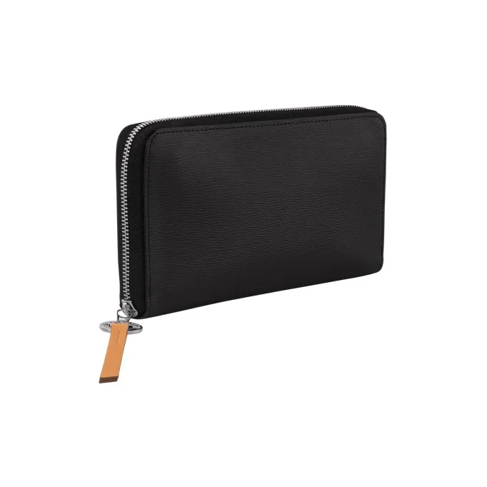 LONGCHAMP Le Pliage City Coated Canvas With Leather Trim Wallet Women's Black-1