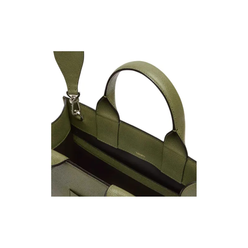 Valextra Calfskin Shoulder Bag, Crossbody Bag, Handbag Mini Women's Army Green-3