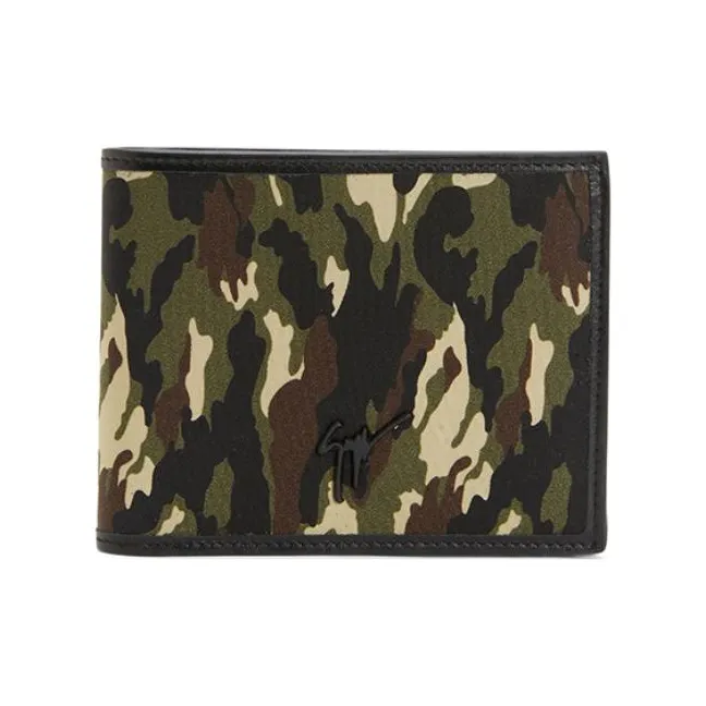 giuseppe zanotti Albert Camouflage-print Bi-fold Wallet-0