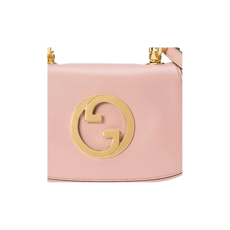 GUCCI Blondie Leather Handbags Shoulder Bag Crossbody Bag Mini Women's Light Pink-8