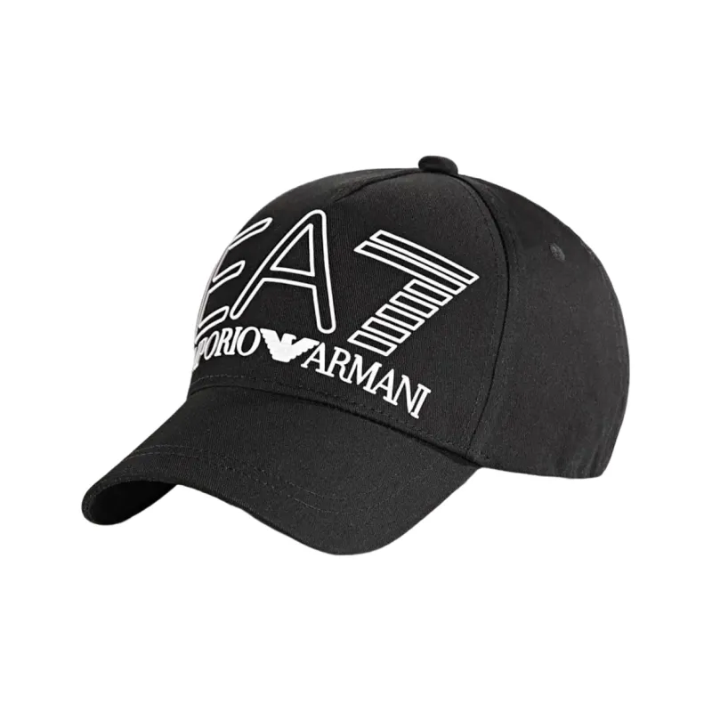 EMPORIO ARMANI Logo embossed Cotton Baseball Cap-0