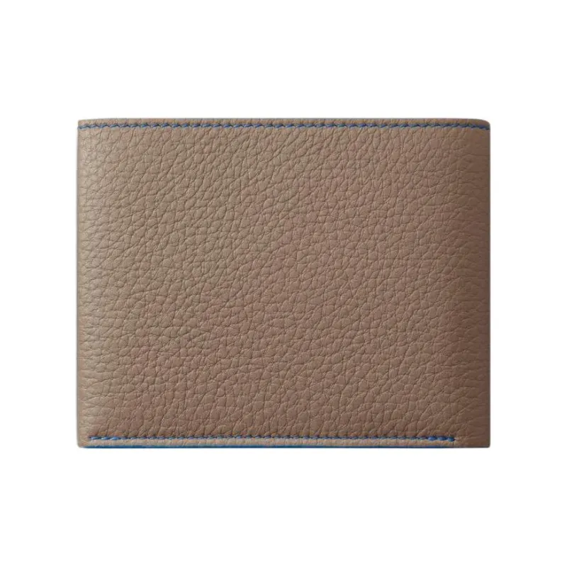 CARTIER Must De Cartier Textured Calfskin Card Holder Men's Taupe-1