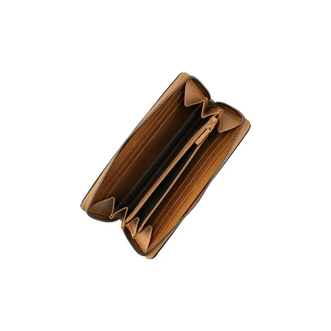 GUCCI Disney, Collaboration Leather Binding Wallet Unisex Brown Yellow-3