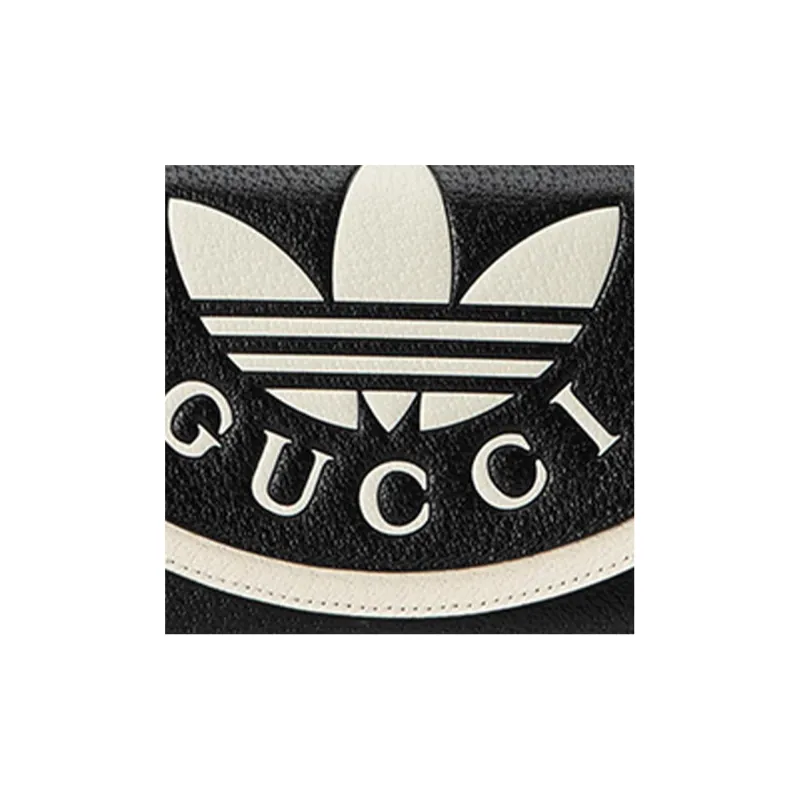 GUCCI X Adidas Mini Leather Crossbody Bag Black-7