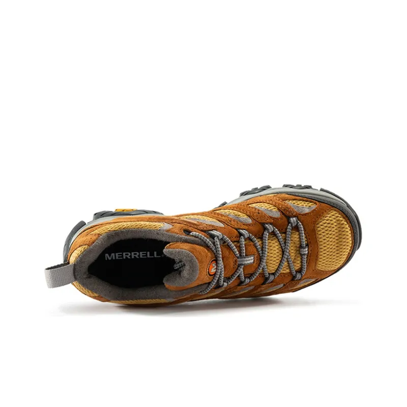 MERRELL Shock Absorbers With Slip Resistant And Abrasion Resistant Properties Low Top Outdoor Shoes Men's Brown Yellow-3