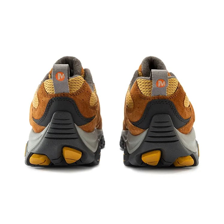 MERRELL Shock Absorbers With Slip Resistant And Abrasion Resistant Properties Low Top Outdoor Shoes Men's Brown Yellow-4