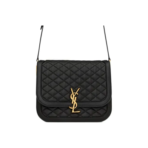 SAINT LAURENT SOLFERINO Soft Quilting Sheepskin Tofu Bag Crossbody Bag Shoulder Bag Women's Black