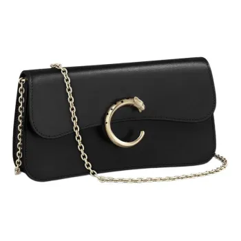 CARTIER Calfskin Crossbody Bags Shoulder Bags Women's Black