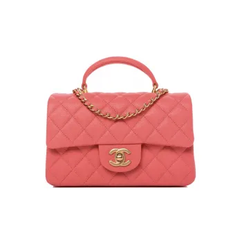 CHANEL Classic Flap CF Calfskin Chain Bag, Shoulder Bag, Crossbody Bag, Handbag Women's Pink