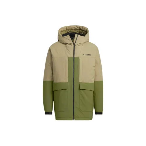 Adidas Terrex Down Jackets Unisex Dark Olive Green