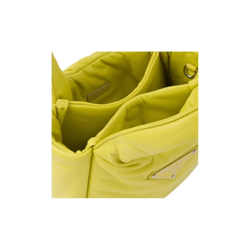 PRADA Soft Sheep Leather Handbag Mini Women's Yellow-3