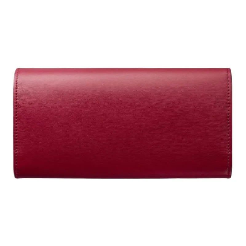 CARTIER Panthère De Cartier Calfskin Wallet Women's Red-1