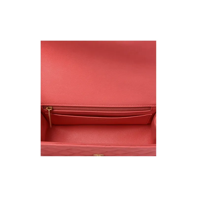 CHANEL Classic Flap CF Calfskin Chain Bag, Shoulder Bag, Crossbody Bag, Handbag Women's Pink-3