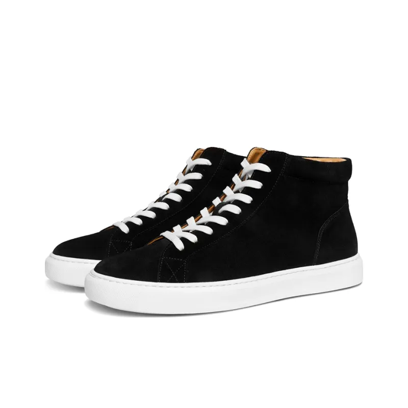THOM WILLS High Top Skateboard Shoes Men's Black-1